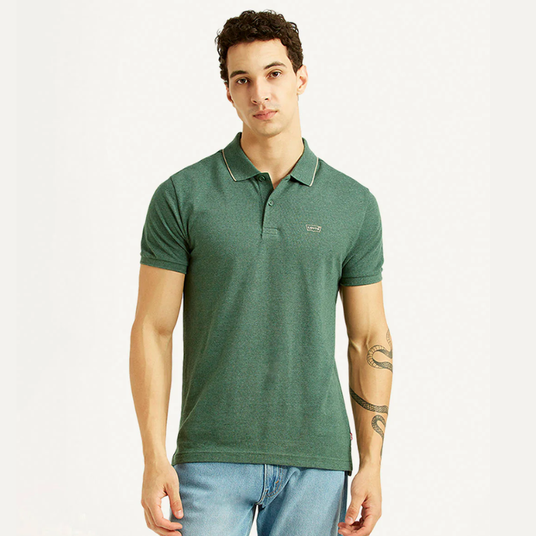 Men's Textured Slim Fit Polo T-shirt - Buy Online in Nepal
