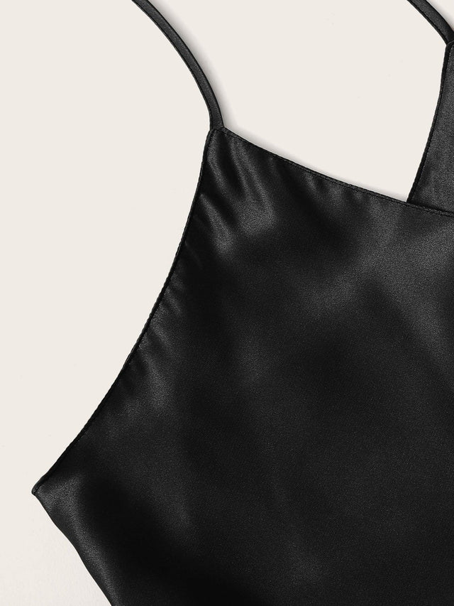 Satin Cami Top With Shorts Pajama Set - Aadima Nepal -online shopping Nepal - Fashion -Buy Clothing Online in Nepal