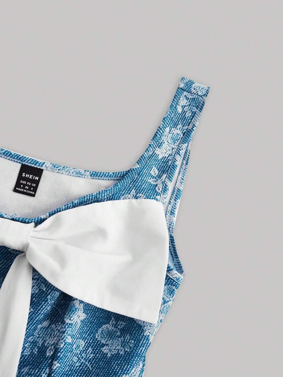 Floral Pattern Sleeveless Dress - Aadima Nepal -online shopping Nepal - Fashion -Buy Clothing Online in Nepal