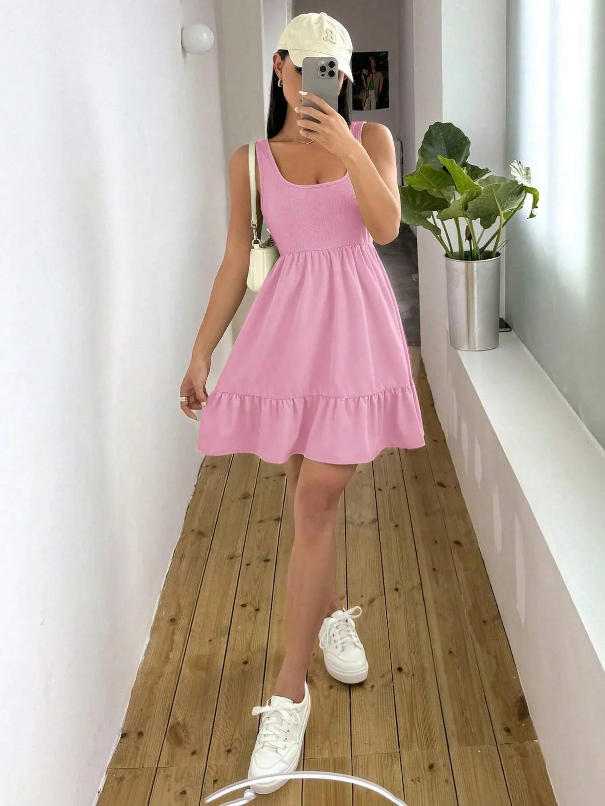 Summer Sleeveless Casual Dress - Aadima Nepal -online shopping Nepal - Fashion -Buy Clothing Online in Nepal