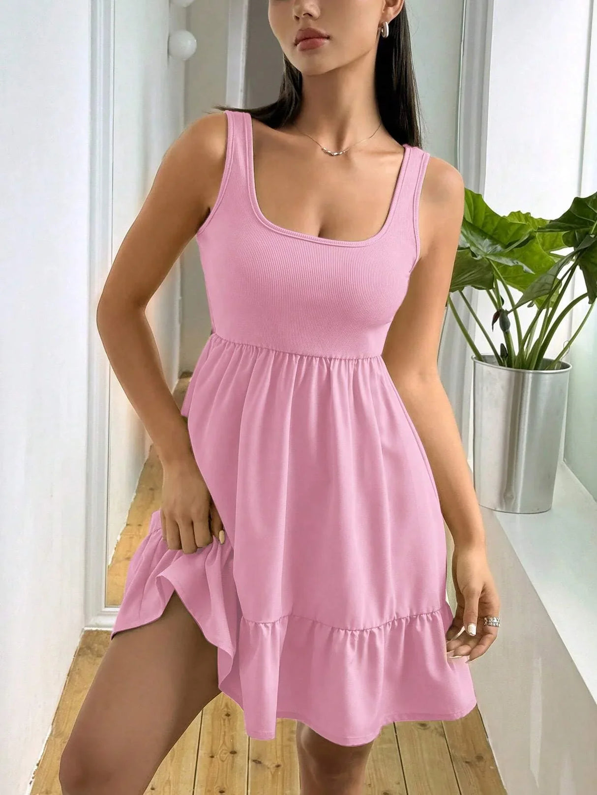 Summer Sleeveless Casual Dress - Aadima Nepal -online shopping Nepal - Fashion -Buy Clothing Online in Nepal