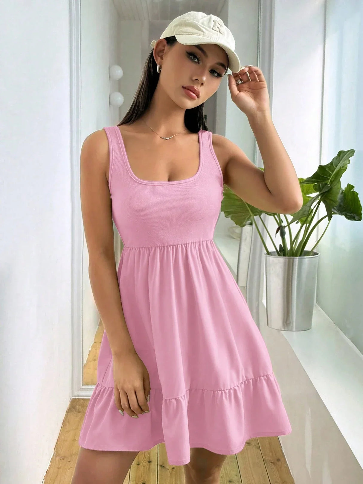 Summer Sleeveless Casual Dress - Aadima Nepal -online shopping Nepal - Fashion -Buy Clothing Online in Nepal