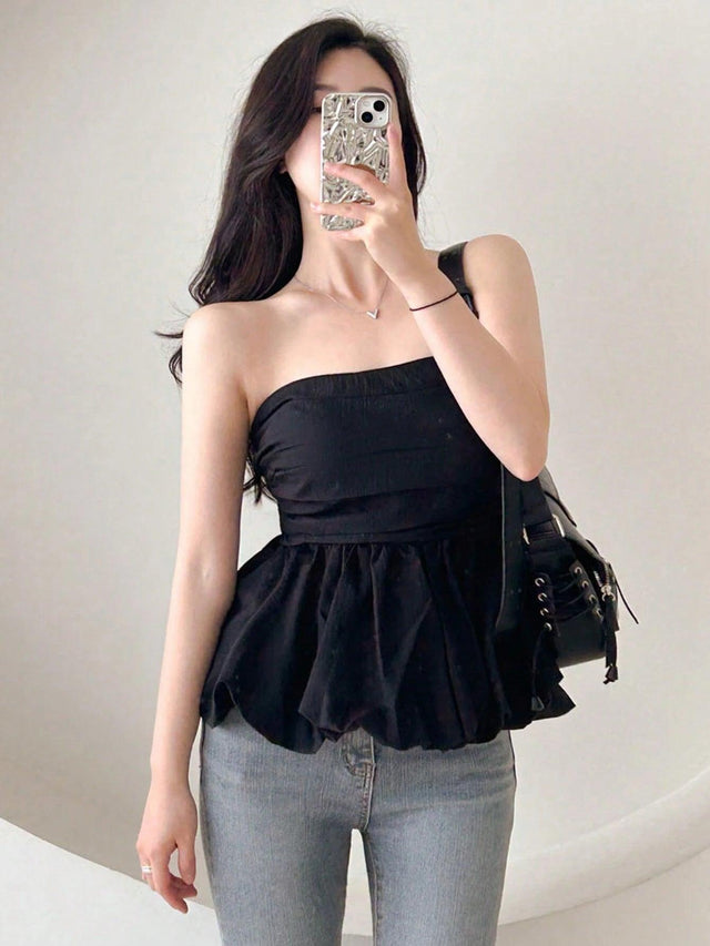 Online shopping Nepal - Buy DAZY Black Slim Fit Bustier Tube Top in Nepal