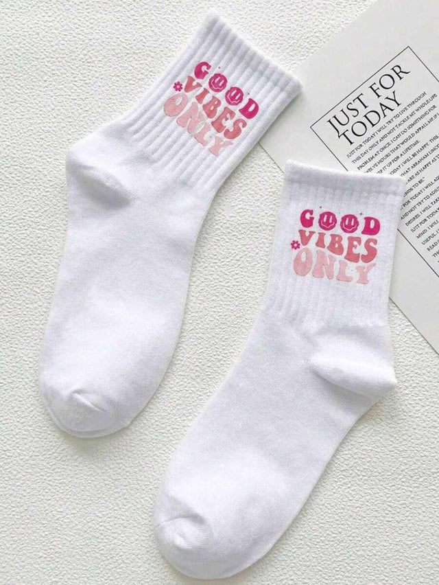 Artist Girlcore Women's Letter Mid-Calf Socks - Aadima Nepal -online shopping Nepal - Fashion -Buy Clothing Online in Nepal