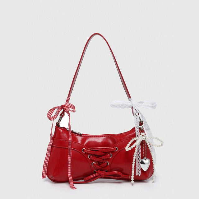 Buy Red Bow Cross Body Bag Online in Nepal Shop this stylish Red Bow Cross Body Bag online in Nepal. Perfect for any outfit with its elegant bow design and practical crossbody style.