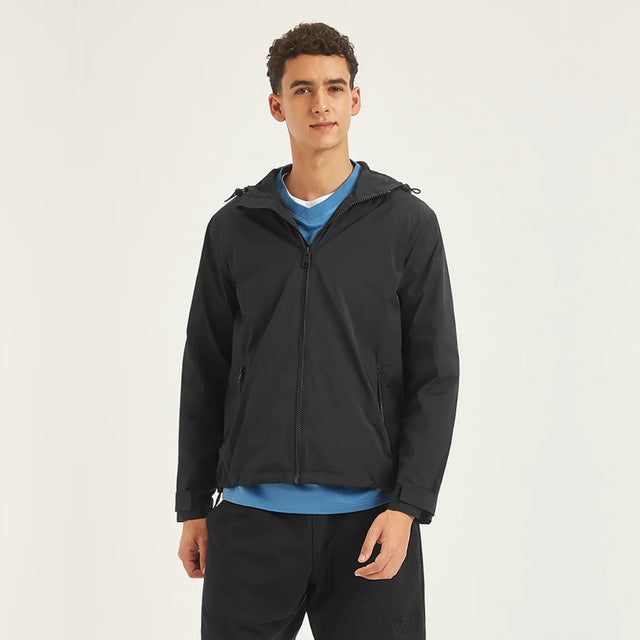 Solid Black Hooded Tailored Jacket - Aadima Nepal -online shopping Nepal - Fashion -Buy Clothing Online in Nepal