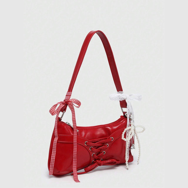 Buy Red Bow Cross Body Bag Online in Nepal Shop this stylish Red Bow Cross Body Bag online in Nepal. Perfect for any outfit with its elegant bow design and practical crossbody style.