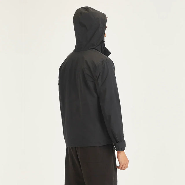 Solid Black Hooded Tailored Jacket - Aadima Nepal -online shopping Nepal - Fashion -Buy Clothing Online in Nepal