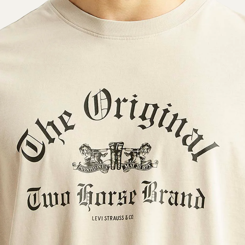 Buy Men's Graphic Print Beige Boxy T-shirt Online in Nepal - Online Shopping Nepal - Online Clothing Shop Nepal