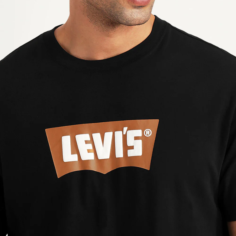 Buy Men's Brand Logo Black Slim Fit T-shirt Online in Nepal - Online Shopping Nepal - Online Clothing Shop Nepal