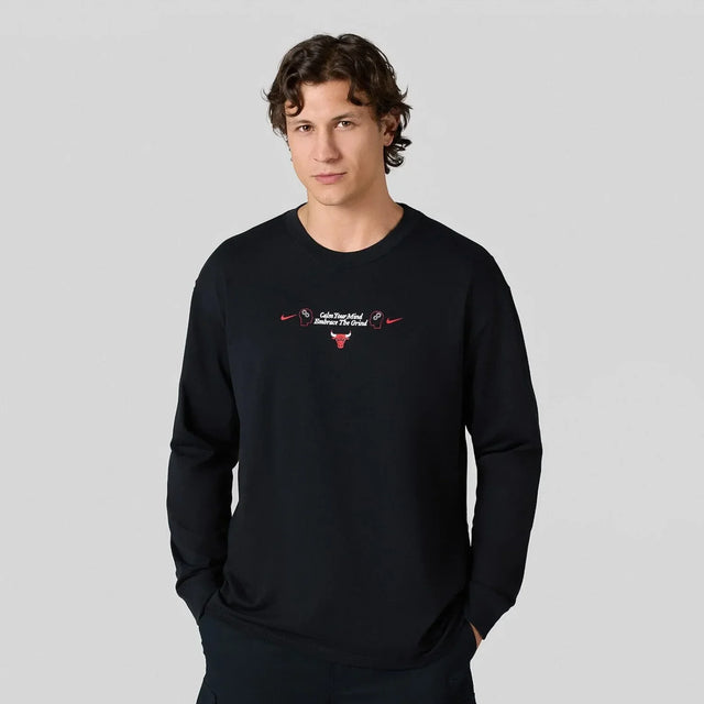 Chicago Bulls Courtside Men's Nike NBA Max90 Long-Sleeve T-Shirt - Aadima Nepal -online shopping Nepal - Fashion -Buy Clothing Online in Nepal