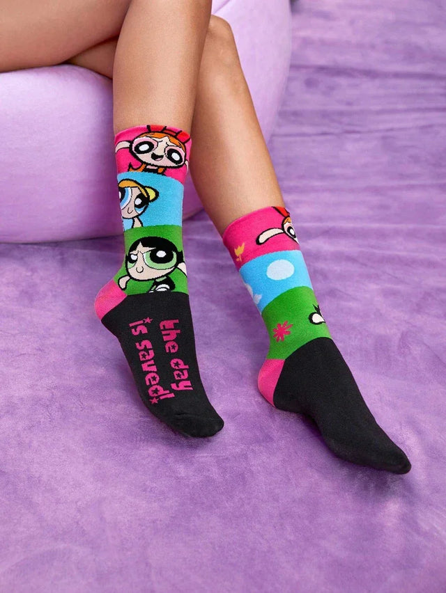 The POWERPUFF GIRLS 2 PAIR WOMEN CASUAL SOCKS - Aadima Nepal -online shopping Nepal - Fashion -Buy Clothing Online  in Nepal