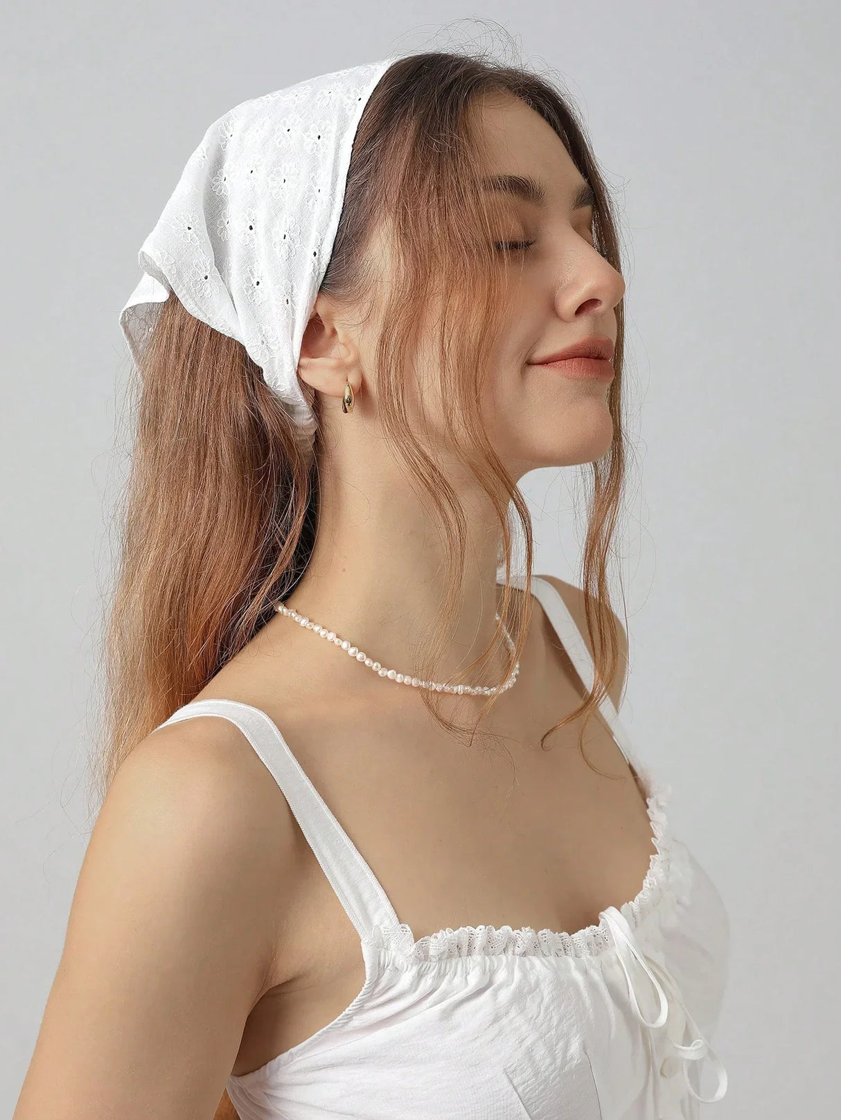 Floral Embroidered Scalloped Headwrap - Aadima Nepal -online shopping Nepal - Fashion -Buy Clothing Online  in Nepal