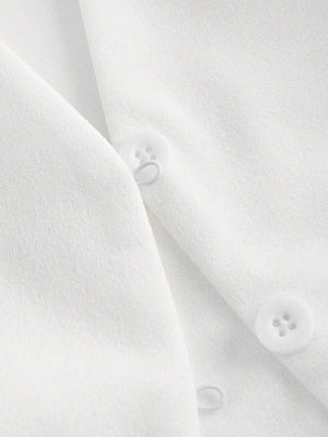 Buttoned Strap Side Tie At Waist Summer Tank Top - Feature Description Details Lace Up, Asymmetrical, Button Neckline V Neck Style Casual Type Tank Hem Shape Asymmetrical Color White Pattern Type Plain Length Regular Fit Type Regular Fit Fabric Medium Str