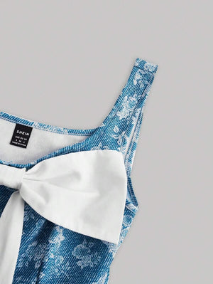 Floral Pattern Sleeveless Dress - Aadima Nepal -online shopping Nepal - Fashion -Buy Clothing Online  in Nepal