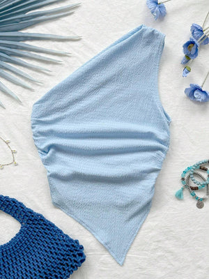 Online shopping Nepal - Buy Asymmetric Neck Pink Top With Asymmetrical Hem in Nepal