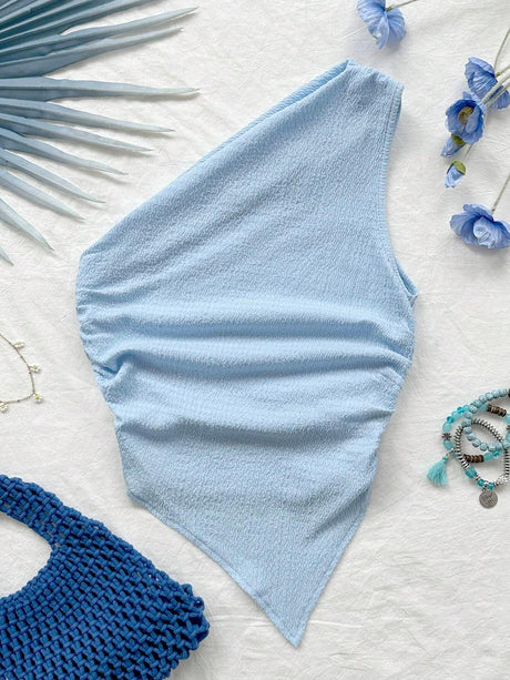 Online shopping Nepal - Buy Asymmetric Neck Pink Top With Asymmetrical Hem in Nepal