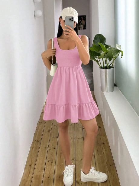 Summer Sleeveless Casual Dress - Aadima Nepal -online shopping Nepal - Fashion -Buy Clothing Online  in Nepal