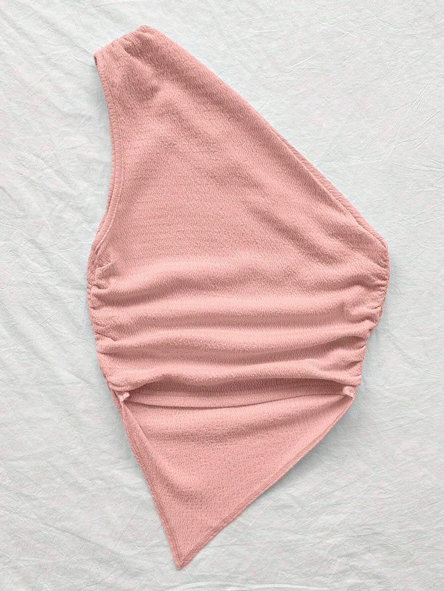 Online shopping Nepal - Buy Asymmetric Neck Pink Top With Asymmetrical Hem in Nepal