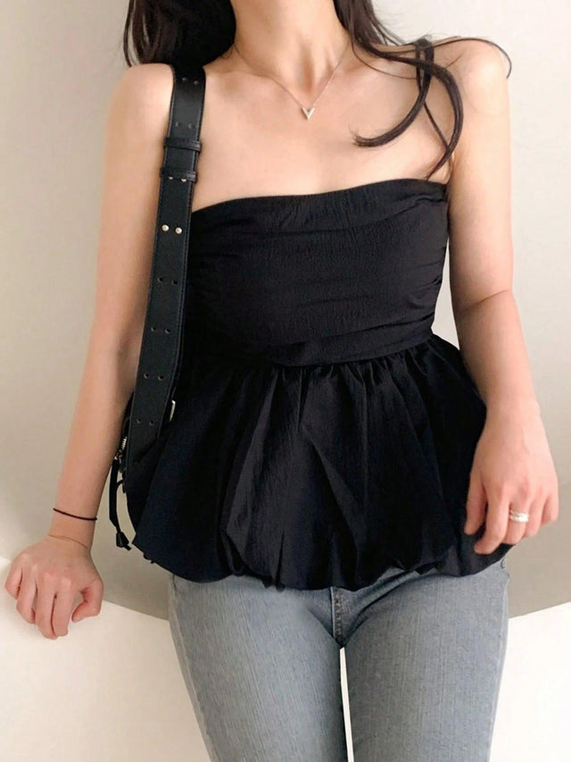 Online shopping Nepal - Buy DAZY Black Slim Fit Bustier Tube Top in Nepal
