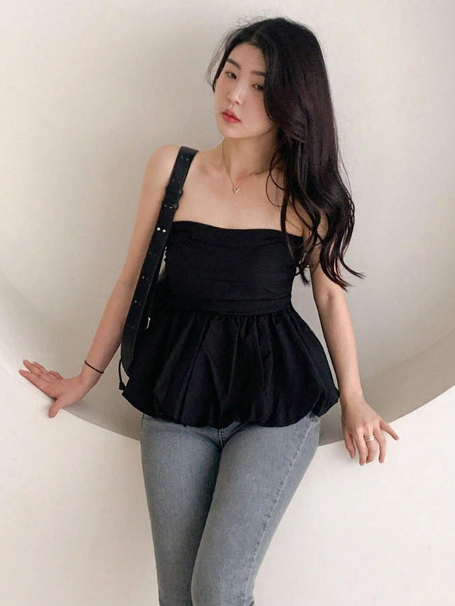 Online shopping Nepal - Buy DAZY Black Slim Fit Bustier Tube Top in Nepal