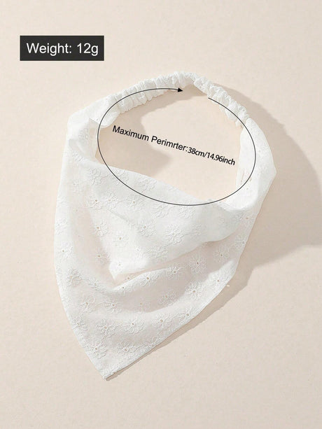 Floral Embroidered Scalloped Headwrap - Aadima Nepal -online shopping Nepal - Fashion -Buy Clothing Online  in Nepal