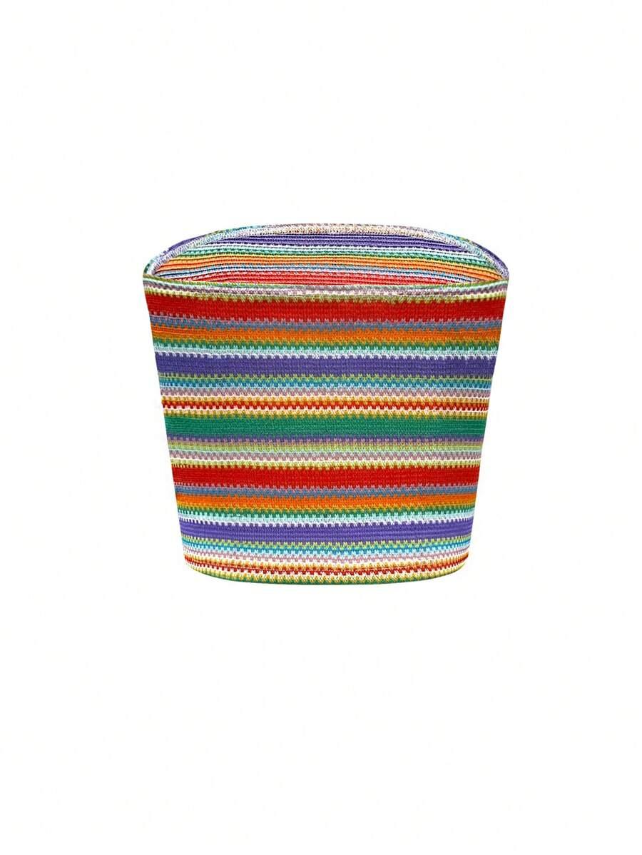 Summer Slim Fit Tube Top Colorful Stripes - Aadima Nepal -online shopping Nepal - Fashion -Buy Clothing Online  in Nepal