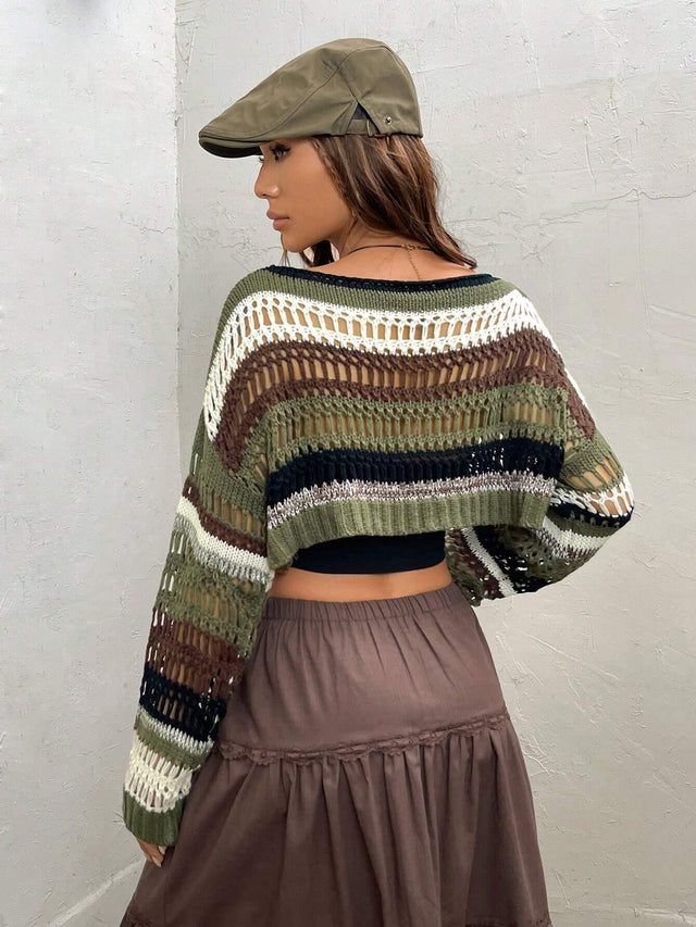 Online Shopping Nepal - Buy Shein Drop Shoulder Crop Sweater Online in Nepal