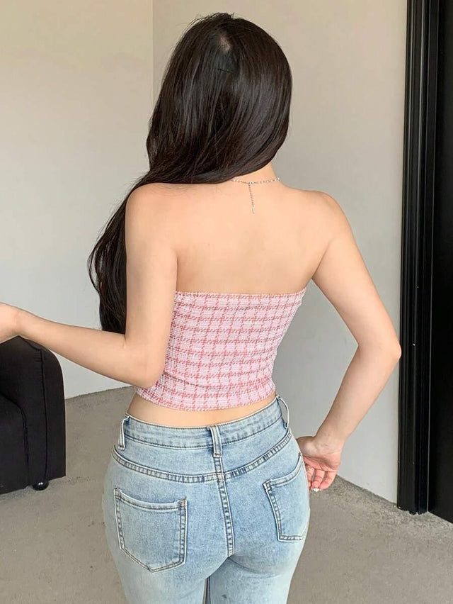 Summer Plaid Top - Aadima Nepal -online shopping Nepal - Fashion -Buy Clothing Online  in Nepal