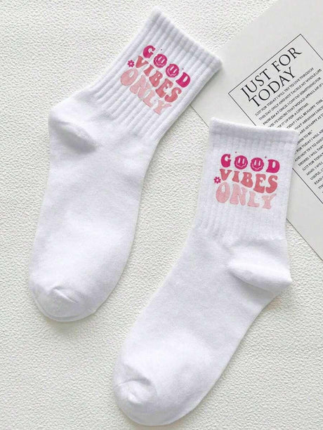 Artist Girlcore Women's Letter Mid-Calf Socks - Aadima Nepal -online shopping Nepal - Fashion -Buy Clothing Online  in Nepal