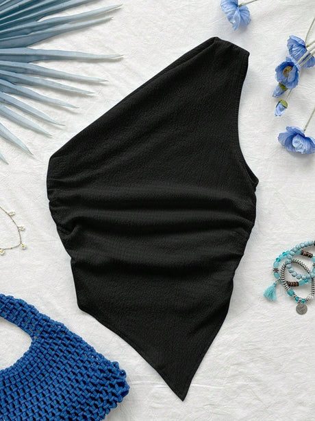 Online shopping Nepal - Buy Asymmetric Neck Pink Top With Asymmetrical Hem in Nepal