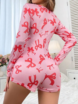 Cute Bow Design Romper Pajamas - Aadima Nepal -online shopping Nepal - Fashion -Buy Clothing Online  in Nepal