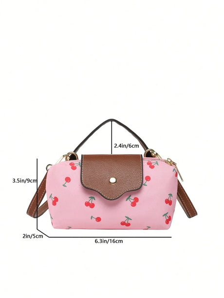 Water‑Resistant Cherry Mini Flap Bag - Aadima Nepal -online shopping Nepal - Fashion -Buy Clothing Online  in Nepal