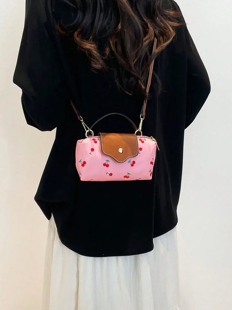 Water‑Resistant Cherry Mini Flap Bag - Aadima Nepal -online shopping Nepal - Fashion -Buy Clothing Online  in Nepal