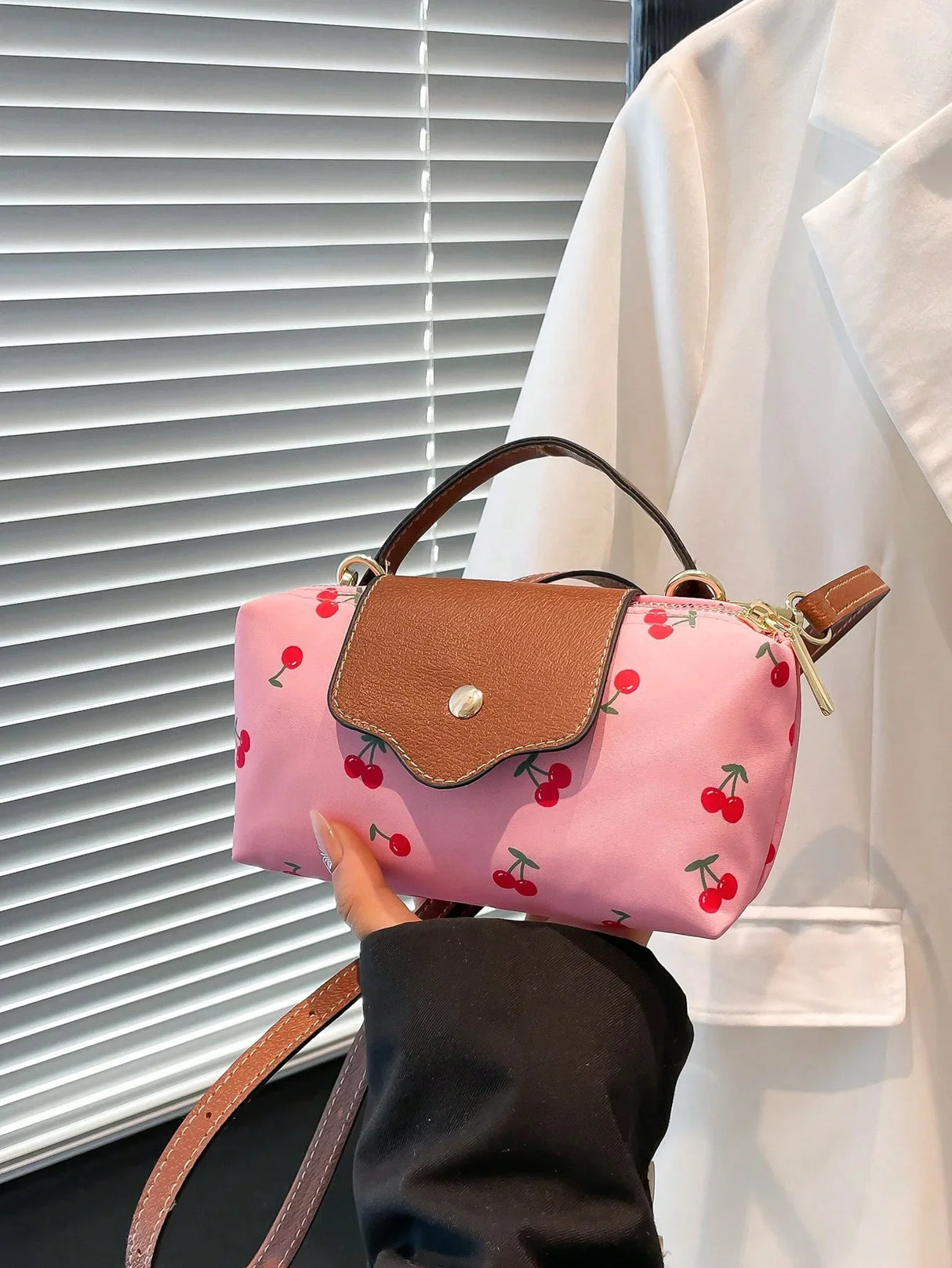 Water‑Resistant Cherry Mini Flap Bag - Aadima Nepal -online shopping Nepal - Fashion -Buy Clothing Online  in Nepal