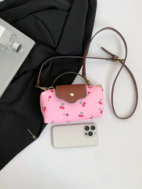 Water‑Resistant Cherry Mini Flap Bag - Aadima Nepal -online shopping Nepal - Fashion -Buy Clothing Online  in Nepal