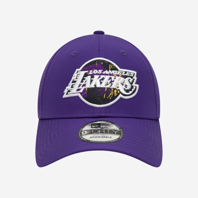 New Era Lakers NBA Print Infill 9FORTY Cap