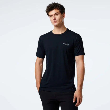 Columbia O Neck Black Casual T-Shirt - Aadima Nepal -online shopping Nepal - Fashion -Buy Clothing Online  in Nepal