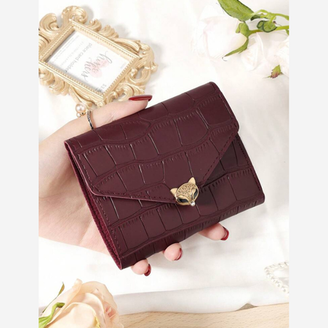 Buy Burgundy Bag Charry Red Bag Wine Red Bag Coin Pocket Double Fold Women's Wallet Online in Nepal - Online Shopping Nepal - Online Clothing Shop Nepal
