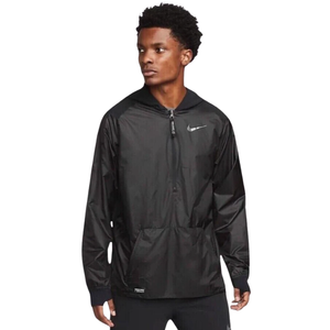 NIKE PRO 1/2 ZIP RUNNING HOODED JACKET