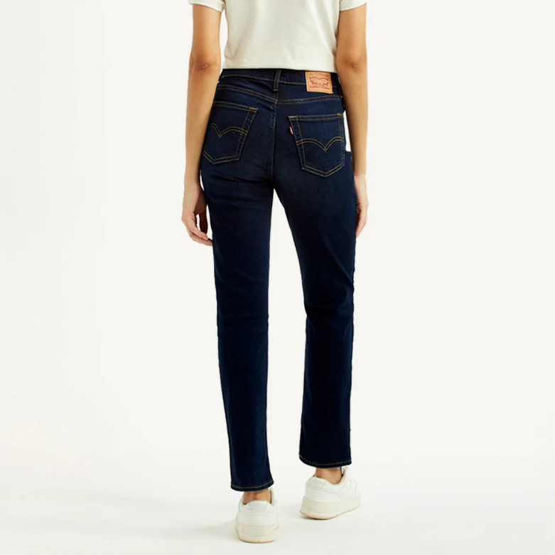 Buy Women's 724 Dark Blue Slim Straight Fit High Rise Jeans Online in Nepal - Online Shopping Nepal - Online Clothing Shop Nepal