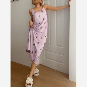 Buy DAZY Cute Cat Pattern All-Over Print Women Slip Nightgown Online in Nepal - Online Shopping Nepal - Online Clothing Shop Nepal