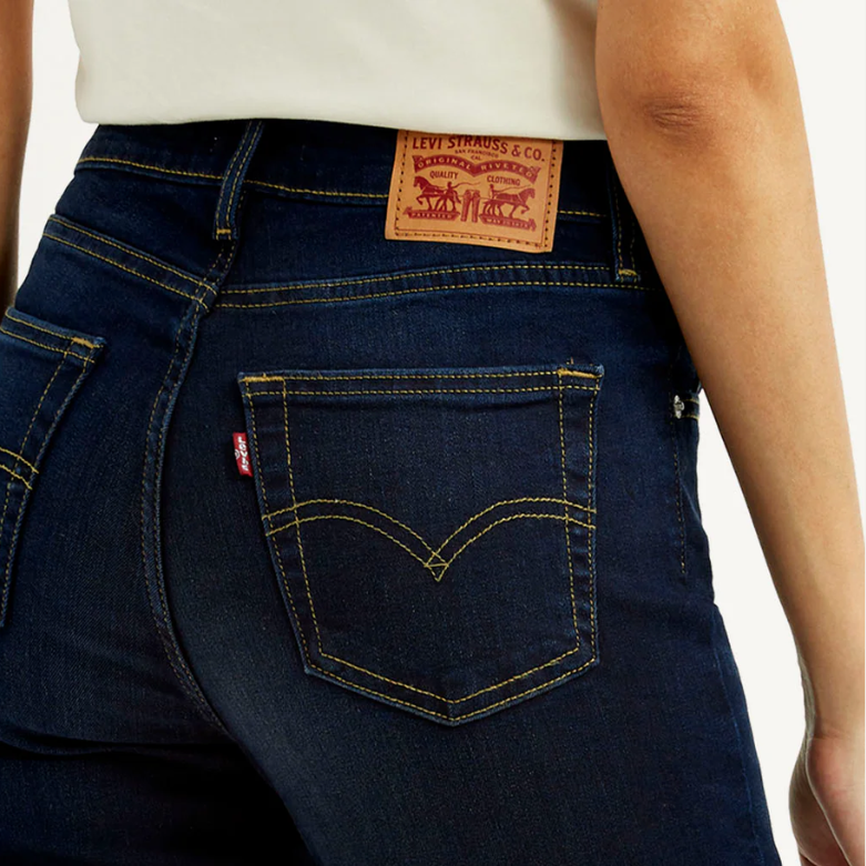 Buy Women's 724 Dark Blue Slim Straight Fit High Rise Jeans Online in Nepal - Online Shopping Nepal - Online Clothing Shop Nepal