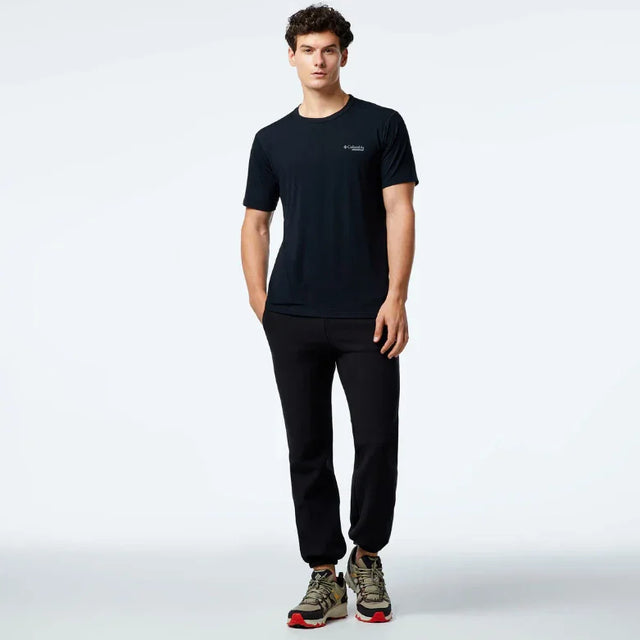 Columbia O Neck Black Casual T-Shirt - Aadima Nepal -online shopping Nepal - Fashion -Buy Clothing Online  in Nepal