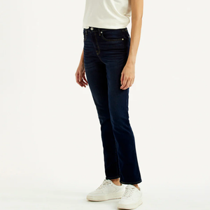 Buy Women's 724 Dark Blue Slim Straight Fit High Rise Jeans Online in Nepal - Online Shopping Nepal - Online Clothing Shop Nepal