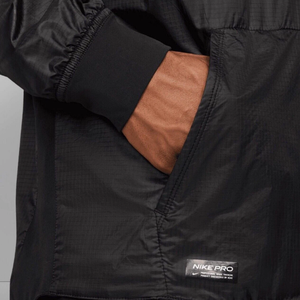 NIKE PRO 1/2 ZIP RUNNING HOODED JACKET